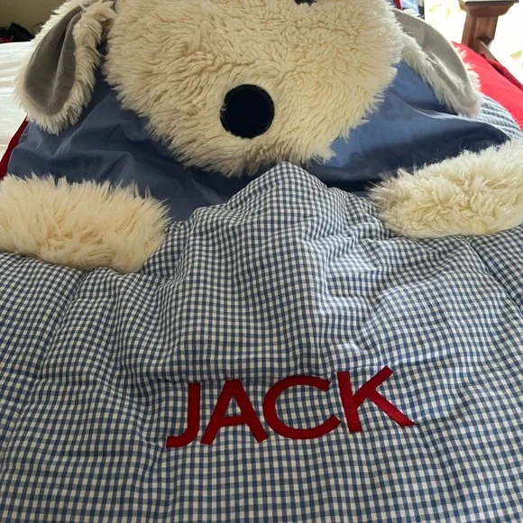 Pottery Barn Sleeping Bag Bear fluffy as a pillow. - Picture 2 of 5